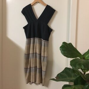 Like new! Anthropologie Knit "V" strap Midi dress.